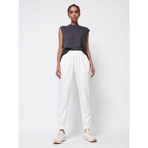 Faherty Arlie Jogger Day Pants Pull On White Vacation Sz XL